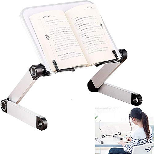 Buchständer Einstellbarer Ergonomischer,Buchhalter mit Büroklammern für Lehrbücher Musikbücher Tablet Notebook,Kochbuchhalter,Book Stand