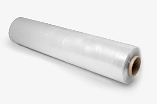 6x Palettenfolie Handstretchfolie Paletten Wickelfolie Stretchfolie für Handabroller PE transparent 45cm breit 300m auf Rolle