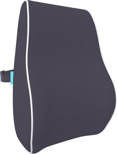 bonmedico Bürostuhlkissen, Zuhause, Büro, Auto, ergonomisches Lendenkissen, Memory Foam Lordosenstütze, Wellness (Standard Grau)