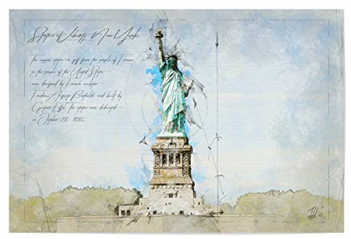 artboxONE Poster 30x20 cm Städte Statue of Liberty, USA - Bild Architecture Sketch Architecture Sketch Architektur