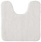 MIULEE 1 Pieza Alfombra de Forma de U Pelusa Rizada Suave Antipolvo Antideslizante Absorbente Alfombra Lavable para Baño 45 x 45cm Blanco