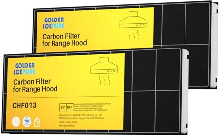 GOLDEN ICEPURE Aktivkohlefilter Dunstabzugshaube Ersatz für Bosch DHZ3406, DHZ3405, 00296178, 296178,Siemens LZ34500, LZ34501,Neff Z5143X0,Constructa CD53030,2 stück