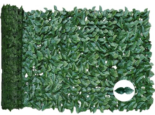 Künstliche Hecke Sichtschutz, Efeu für Balkon und Garten, Außenwohnung und Veranda Dekoration
