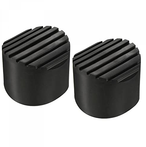 sourcing map Leiter Anti-Rutsch-Füße Matte 68mm ID Gummi Runde Teleskopleiter Zubehör Pad Abdeckung Kissen für Leiterschutz Schwarz 2 Stück
