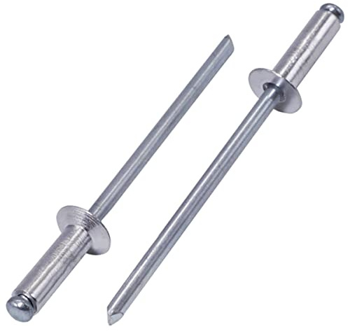 SKIR'CO (600 Stück) Aluminium Senkkopf Blindnieten 3,0 x 10 mm, Stahldorn, Popnieten