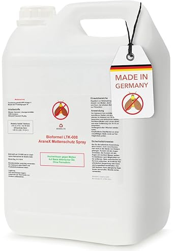 BIODELTA Mottenspray 5 l - Mottenabwehr für den Kleiderschrank | Mottenschutz für Kleiderschrank und Textilien - mit Langzeitwirkung - für den Innenbereich