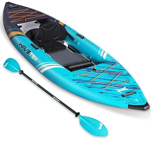 ANNTU Kayak, 11ft Inflatable Kayak, Lightweight and Durable Foldable Kayak, Blow Up Kayak, Kayaks for Adults Paddling on Rivers, Lakes and Coastal Waters