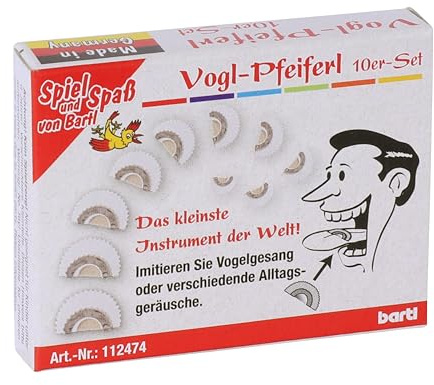 Bartl Vogl-Pfeiferl, Vogelfpeifen Pfeifen wie eine Nachtigall | Nostalgisches Instrument (10er Set)