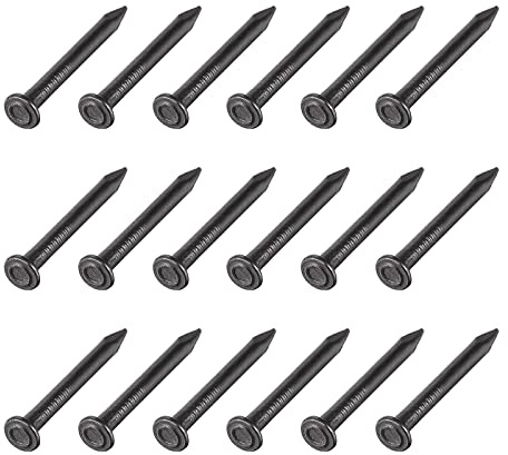 METALLIXITY Pared Cemento Clavos (2,3x25 mm) 200 Uds, Carbón Acero Herrajes Clavos - para Casa Mantenimiento Bricolaje Carpintería, Negro