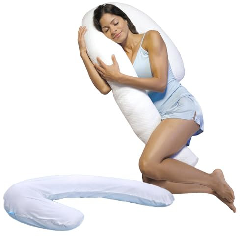 Dreamolino Swan - Seitenschläferkissen ergonomisch - 7in1 Körperkissen für besseren Schlafkomfort - Stillkissen & Schwangerschaftskissen - unterstützt Rücken, Nacken & Hüfte - waschbar - inkl. Bezug