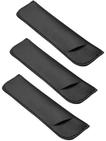 SAFIGLE Therapeutische Stimmgabel 128 Hz Pu Schutzhüllen für Stimmgabeln Rund Schwarz 3 Stück Leicht und Tragbar für Aufbewahrung