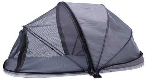 FRCOLOR Zelt Für Hunde Und Katzen Tragbar Halb Netz Atmungsaktiv Wasserabweisend Zusammenklappbar Für Auto Und Outdoor Geräumig Mit Verstärkten Ecken