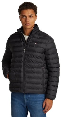 Tommy Hilfiger Chaqueta reciclada para hombre, MW0MW39990, otras chaquetas, color negro, talla M, negro (negro), M