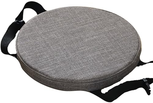 ZIBENE Sitzkissen Barhocker Rund mit Befestigung, Sitzkissen Rund 33cm für Hocker, Stuhlkissen Rund 33cm rutschfest Verdicken Gepolstertes für KüChen Hocker Waschbar Abnehmbar Rund Sitzpolster