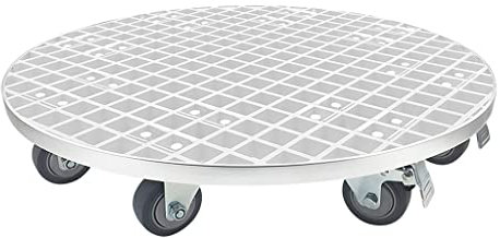 Carrello per piante da 66 cm, capacità di 725,7 kg, per spostare grandi piante in vaso, carrello per piante a traliccio con ruote girevoli bloccabili per esterni e interni, rotondo