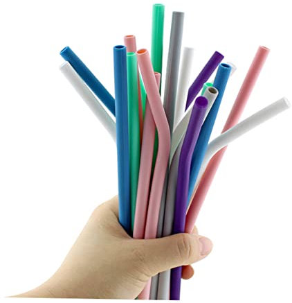 MAGICLULU Tragbare Wiederverwendbare Strohhalme 6er-pack Silikon-geister-strohhalme Strohhalm-set Für Tee Joghurt Getränke