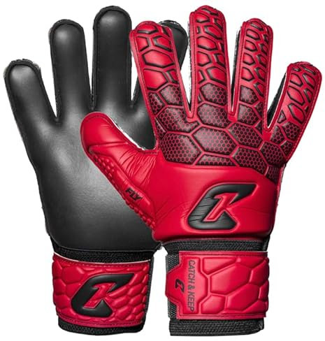 CATCH & KEEP Fly Kids Torwarthandschuhe – Premium Fußballhandschuhe für Kinder mit starkem, haltbarem Dragon Grip – Perfekte Passform für Junge Torhüter, extra Schutz & leicht anzuziehen