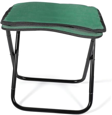MUCKLILY Klappbarer Campinghocker Faltbarer Outdoor-Sitz Aus Aluminium Tragbarer Hocker Für Angeln Picknick Und Reisen Kleiner Klappstuhl Für Garten Und Wandern