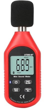 UT353BT Bluetooth Mini Digital Noise Meter, Anemometer, Speedometer, Illuminometer Temperature Hygrometer