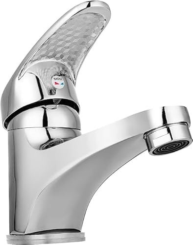 Basin Mixer Tap – Solid Brass Hot & Cold Water Faucet for Bathroom, Kitchen & Cloakroom | Drip-Free Ceramic Cartridge | Easy DIY Install with Flexible Hoses (Modern, High-Pressure Safe 0.2-5.0 Bar)