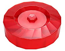 ETZRYSYB Frutero dividido caja de dulces con tapa, para sala de estar, oficina, bandeja transparente para aperitivos, bandeja de frutas de plástico festivo (rojo)