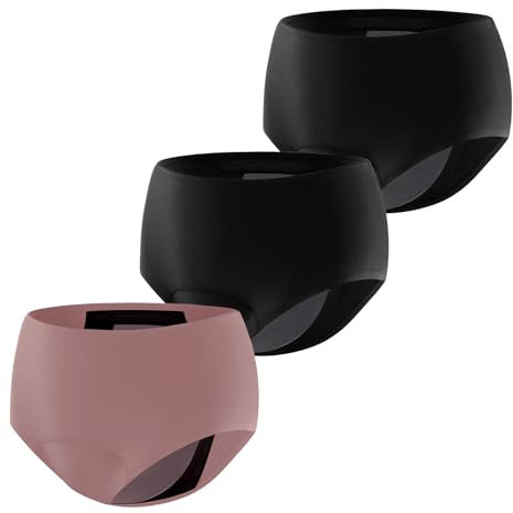 Carer Confezione da 3 Culotte Incontinenza Donna, Culotte Mestruali per Flusso Abbondante Riutilizzabili con Cuscinetto Assorbente da 150 ml per Incontinenza Moderata e Uso Notturno Ciclo Taglia XL