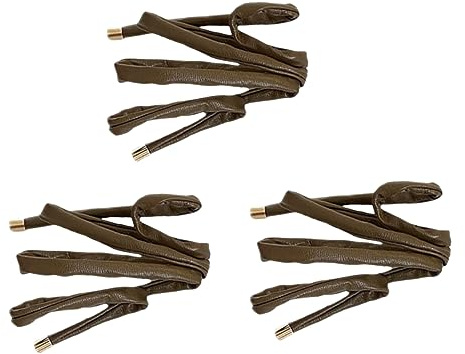 VALICLUD Lot De 3 Élastiques Pour Queue De Cheval Pour Filles Bouclés Décoration Rubans Pour Cheveux Couleur Café