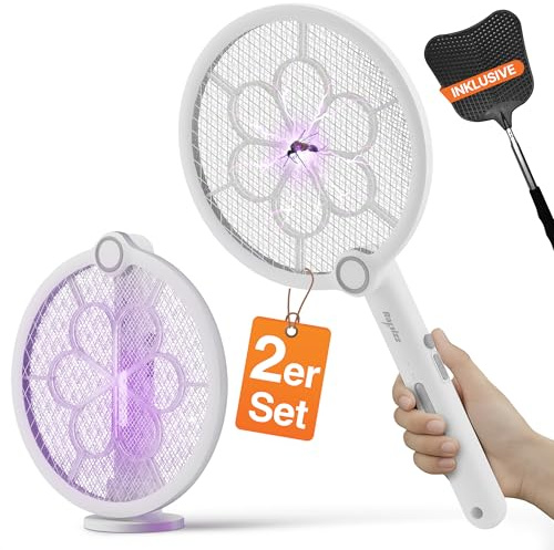 Rapizz - Matamoscas eléctrico (2 unidades), color blanco