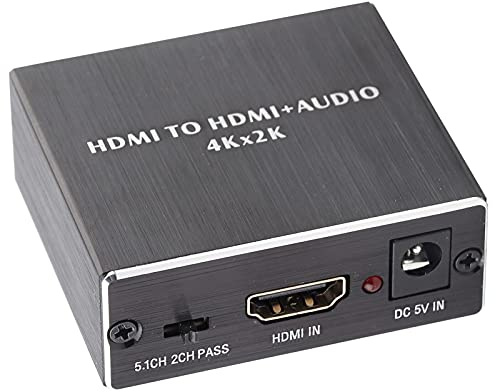 Elprico - -Konverter -Extraktor -Splitter 4K*2K, zu +SPDIF+3,5 Mm Audioausgabe, 3 Audiomodi für TV -Lautsprecher, LED -Indikator, HDCP1.4, HDMI1.4B, Max 10.2GBPS Bandbreite