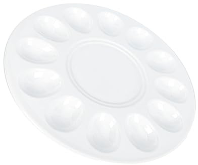 jojofuny Eierplatte für Gefüllte Eier Deviled Egg Tray Praktischer Eierhalter Kompakt Kühlschrank Geeignet Stilvolle Servierplatte