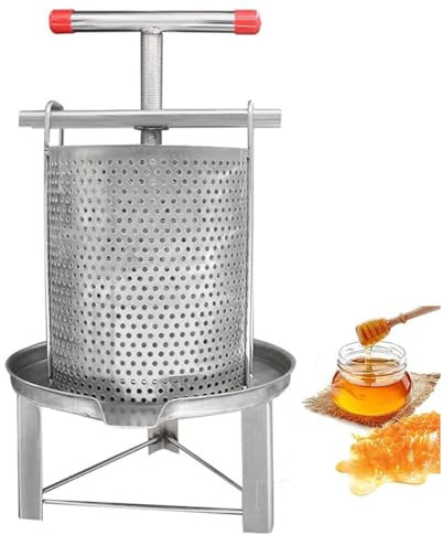 Wachspresse Beerenpresse Manuelle,Honigpresse Edelstahl Manuell Honigschleuder Honiggewinnungsgeräte Für Honig Wein Fruchtwachs,A