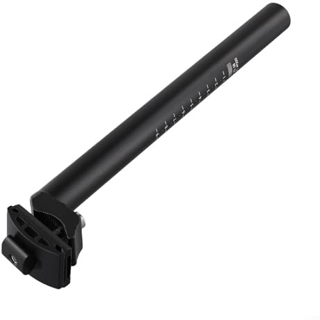Sisinkal Tija de sillín para Bicicleta de Carretera de Engranaje Fijo Ultraligera de Aleación de Aluminio 27.2mm 30.8mm 31.6mm 25.4mm Componente de Bicicleta de Montaña 300mm de Largo Negro