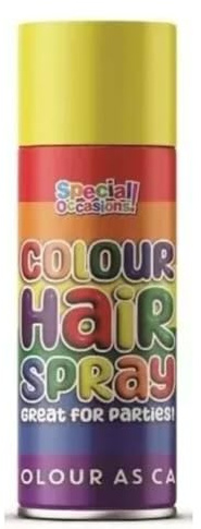 Temporary Hair Colour Spray – 200ML Wash Out Hair Dye for Party, Fancy Dress & Special Occasions | Washable Hair Spray for Cosplay, Festivals & Halloween (Yellow, Pack of 1)