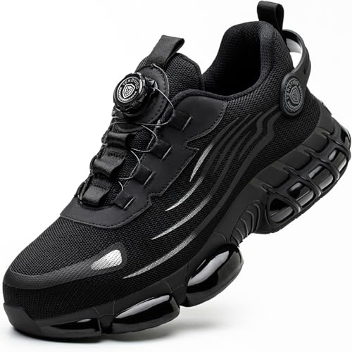 YEKOYIOO Zapatos de Seguridad Hombre Mujer Zapatos de Trabajo 38-46 EU | Ligero, Cómodo, Transpirable, Antideslizantes, con Punteras de Acero