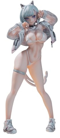 DEXSHUN Kin Mirai Nekomata MIU Figur Anime Manga Illustration Figuren Süße Katzenfrau Modell PVC Anime Statue Sammlerstück Dekoration Geschenk 24cm