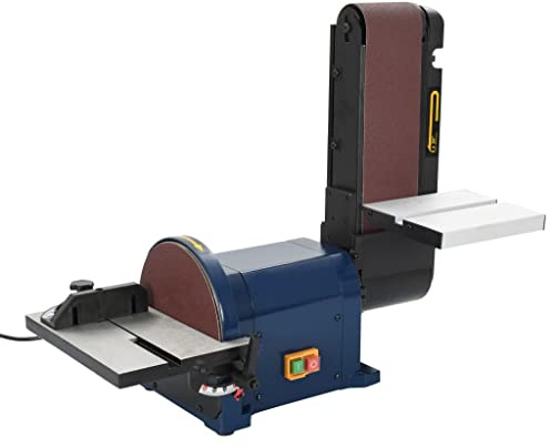 Ziaphsol Elektriskt band och tallriksslip 500 W, 200 mm slipskivans diameter, 100 x 915 mm slipband, 230 V för trämetall och avgradning