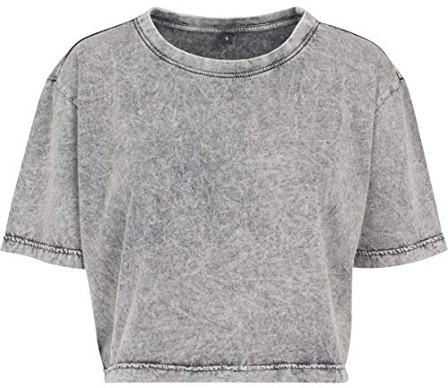 KiarenzaFD Build Your Brand Ladies Acid Washed Cropped Tee T-tröja Kortärmad T-Shirt