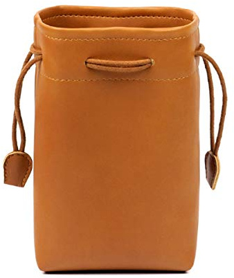 Jinshen Pochette à cordon en cuir synthétique pour appareil photo instantané Fujifilm Instax Mini 9 8 90 8+ 7s 25 26 50s 70, Polaroid Snap Zip PIC- 300 – Marron