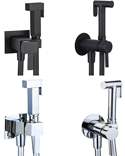 Kit Idroscopino Acqua Calda e fredda con Shut-Off Azionamento a Leva Ottone