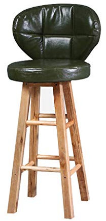 Junpllvic Barstühle 360-Grad-Drehhocker, Frühstücksküchen-Thekenhocker mit gepolstertem Sitz aus weichem PU-Leder Bistro Esszimmerküche Pub Island Hocker Vintage-Stühle max. Laden Sie 200 kg, gelb