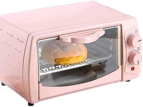 CAZARU Mini Four 10L, Four Grille-Pain à Convection en Acier Inoxydable Mini Four électrique Multifonction Happy Life