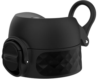 ION8 Auslaufsicherer Ersatz OneTouch Evo Trinkflaschendeckel, BPA-frei, Klein, 350ml / 500ml, Schwarz