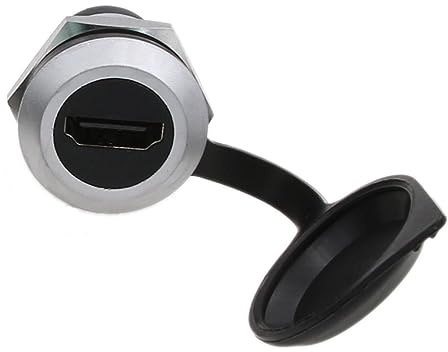 HangTon Lot de 2 coupleurs de prise HDMI 2.0 étanches pour cloison circulaire - Châssis de câble en ligne femelle vers femelle