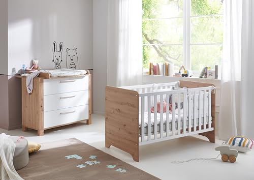 Arthur Berndt Babyzimmer Set Marlon 2. teilig Bett Wickelkommode