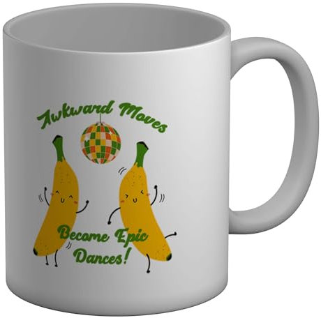 Shopagift Funny Disco Dancing Mug Awkward Moves Become Epic Dances White 11oz Large Ceramic Cup