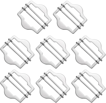 QUARKZMAN Stück Metallversteller-Schiebeschnallen, mm Gurtband-Rollenstift-Klipp-Schnalle Tri Glide für Weste, Anzug, Taschen-Ersatzteil ()