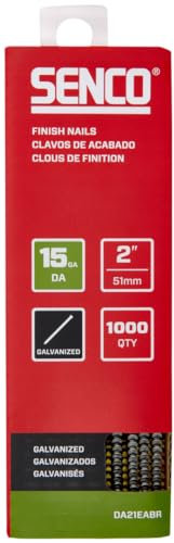 SENCO DA21EABR 2 15 Gauge Angled Finish Nails, Galvanized Finish 1,000 Count Pack