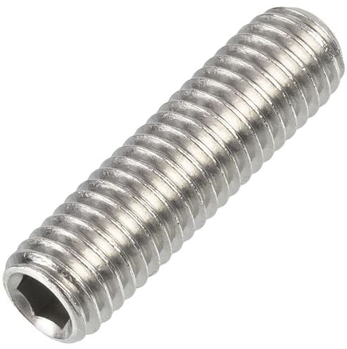 AERZETIX - C76048 - Juego de 3 Tornillos de bloqueo apriete sin cabeza M8x30mm con extremo cóncavo cuenco 6 lados huecos - en acero - color plata