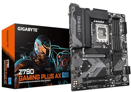 GIGABYTE Z790 GAMING PLUS AX LGA 1700 Intel Z790 ATX Scheda madre con DDR5, Triple M.2, PCIe 4.0, USB 3.2 Gen2 Type-C, Realtek Wi-Fi 6, Realtek LAN, Q-Flash Plus, EZ-Latch