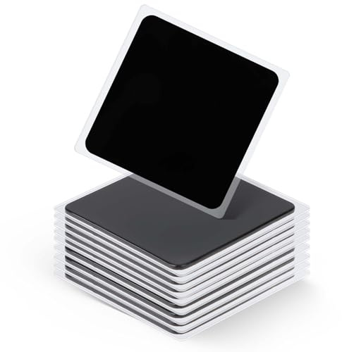 10 Stück Anti Rutsch Pads Multifunktion Auto Anti Rutsch Gel Pads Schwarz 8 x 8 cm Wiederverwendbar Silikon Waschbare Antirutschmatte für Armaturenbrett Handy Kratzschutz Halterung